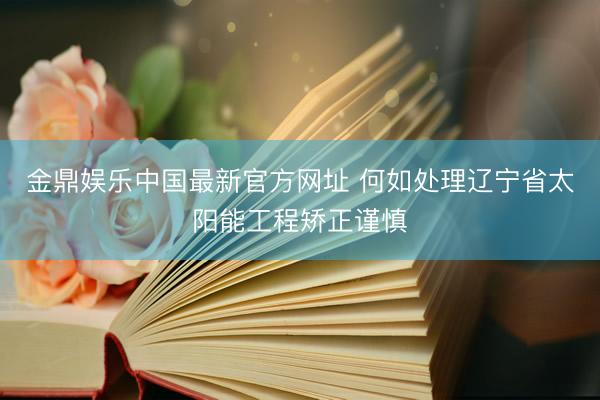 金鼎娱乐中国最新官方网址 何如处理辽宁省太阳能工程矫正谨慎
