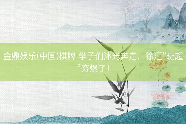 金鼎娱乐(中国)棋牌 学子们沐光奔走，徐汇“班超”夯爆了！