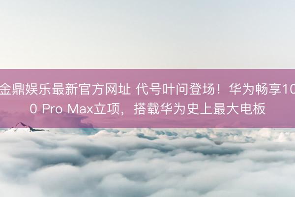 金鼎娱乐最新官方网址 代号叶问登场!华为畅享100 Pro Max立项,搭载华为史上最大电板