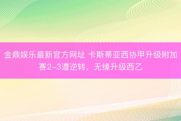 金鼎娱乐最新官方网址 卡斯蒂亚西协甲升级附加赛2-3遭逆转，无缘升级西乙