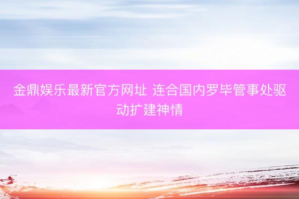 金鼎娱乐最新官方网址 连合国内罗毕管事处驱动扩建神情