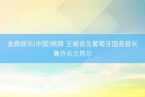 金鼎娱乐(中国)棋牌 王毅会见葡萄牙国务部长兼外长兰热尔