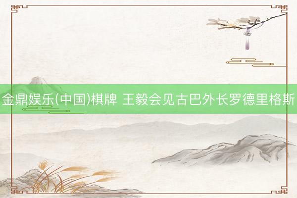 金鼎娱乐(中国)棋牌 王毅会见古巴外长罗德里格斯