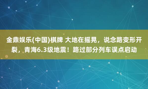 金鼎娱乐(中国)棋牌 大地在摇晃,说念路变形开裂,青海6.3级地震!路过部分列车误点启动